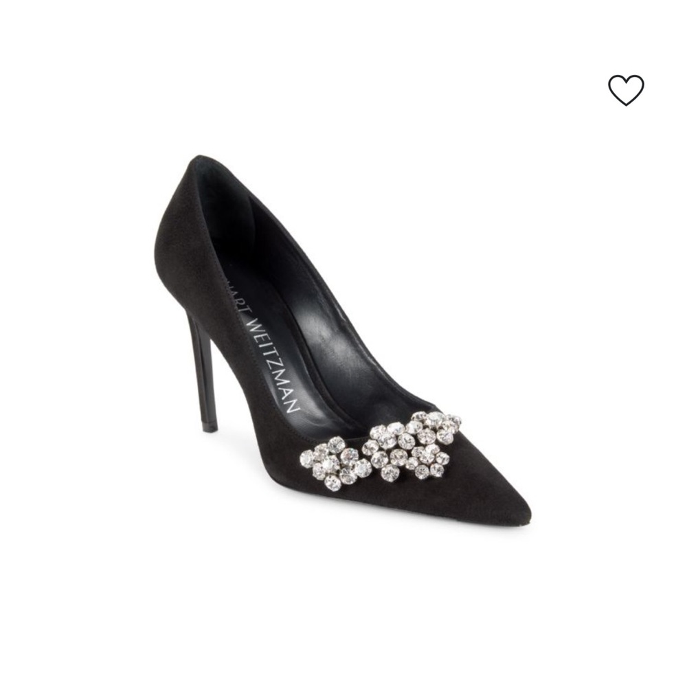 Fleur Embellished Suede Pumps